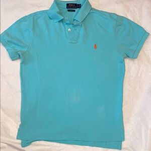 Ralph Lauren Aqua Polo Shirt Size Small EUC